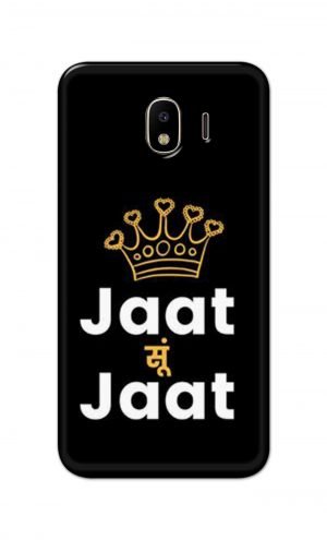 For Samsung Galaxy J4 Printed Mobile Case Back Cover Pouch (Jaat Su Jaat)