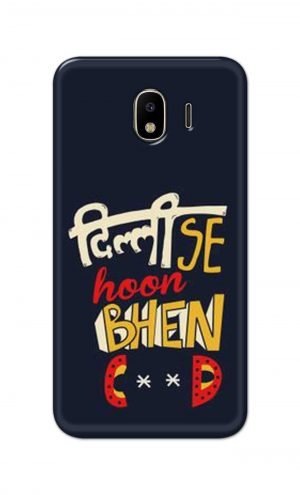 For Samsung Galaxy J4 Printed Mobile Case Back Cover Pouch (Dilli Se Hoon)