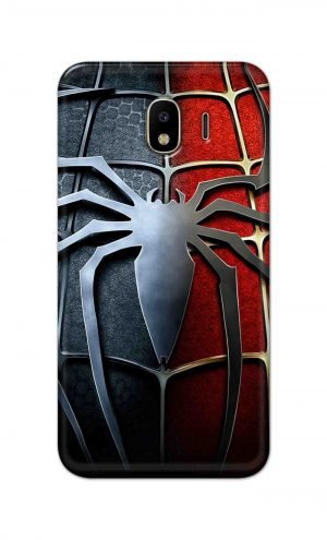 For Samsung Galaxy J4 Printed Mobile Case Back Cover Pouch (Spider)