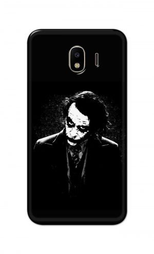 For Samsung Galaxy J4 Printed Mobile Case Back Cover Pouch (Joker Black And White)