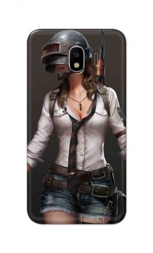 For Samsung Galaxy J4 Printed Mobile Case Back Cover Pouch (Pubg Girl)