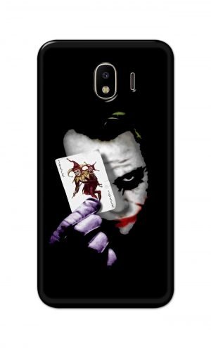 For Samsung Galaxy J4 Printed Mobile Case Back Cover Pouch (Joker Card In Hand)