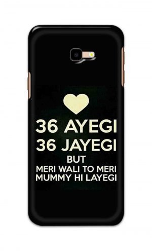 For Samsung Galaxy J4 Plus Printed Mobile Case Back Cover Pouch (36 Aayegi 36 Jayegi)