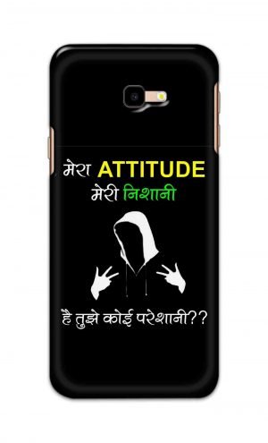 For Samsung Galaxy J4 Plus Printed Mobile Case Back Cover Pouch (Mera Attitude Meri Nishani)