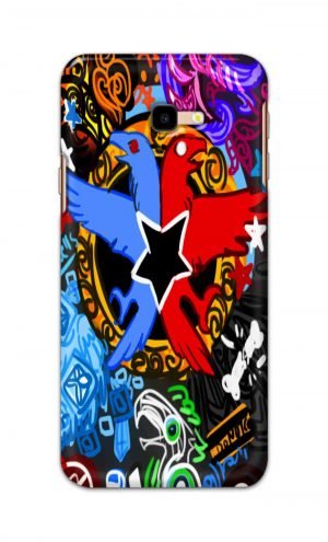 For Samsung Galaxy J4 Plus Printed Mobile Case Back Cover Pouch (Colorful Eagle)