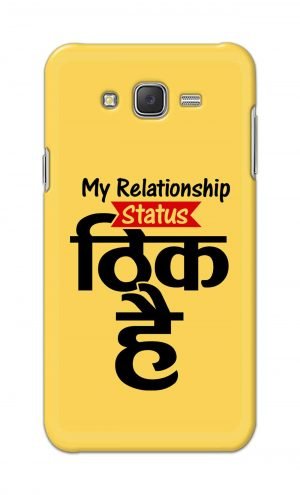 For Samsung Galaxy J5 2015 Printed Mobile Case Back Cover Pouch (My Relationship Status)