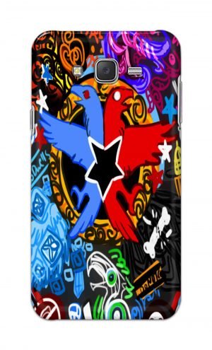 For Samsung Galaxy J5 2015 Printed Mobile Case Back Cover Pouch (Colorful Eagle)