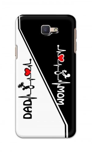 For Samsung Galaxy J5 Prime Printed Mobile Case Back Cover Pouch (Mom Dad)