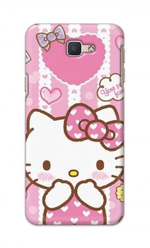 For Samsung Galaxy J5 Prime Printed Mobile Case Back Cover Pouch (Hello Kitty Pink)