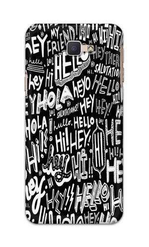 For Samsung Galaxy J5 Prime Printed Mobile Case Back Cover Pouch (Black And White Graffiti)