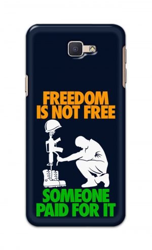 For Samsung Galaxy J5 Prime Printed Mobile Case Back Cover Pouch (Freedom Is Not Free)