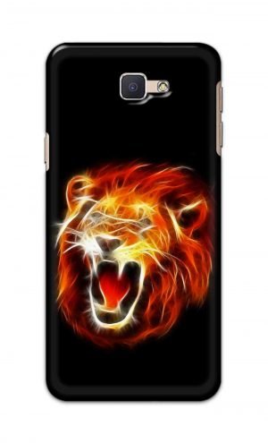 For Samsung Galaxy J5 Prime Printed Mobile Case Back Cover Pouch (Lion Fire)