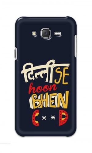 For Samsung Galaxy J7 Printed Mobile Case Back Cover Pouch (Dilli Se Hoon)