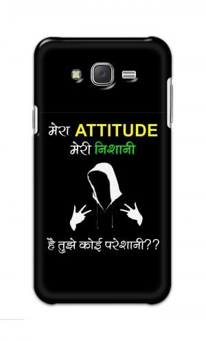 For Samsung Galaxy J7 Printed Mobile Case Back Cover Pouch (Mera Attitude Meri Nishani)