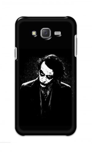 For Samsung Galaxy J7 Printed Mobile Case Back Cover Pouch (Joker Black And White)