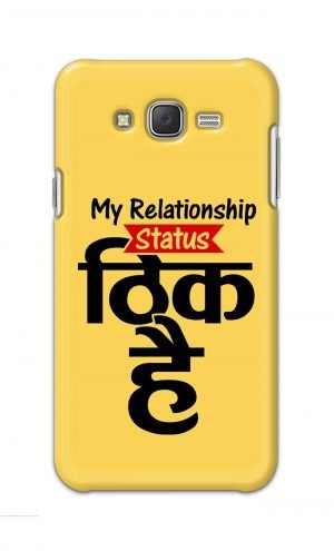 For Samsung Galaxy J7 Printed Mobile Case Back Cover Pouch (My Relationship Status)