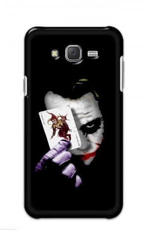 For Samsung Galaxy J7 Printed Mobile Case Back Cover Pouch (Joker Card In Hand)
