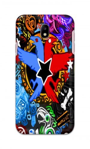 For Samsung Galaxy J7 2017 Printed Mobile Case Back Cover Pouch (Colorful Eagle)