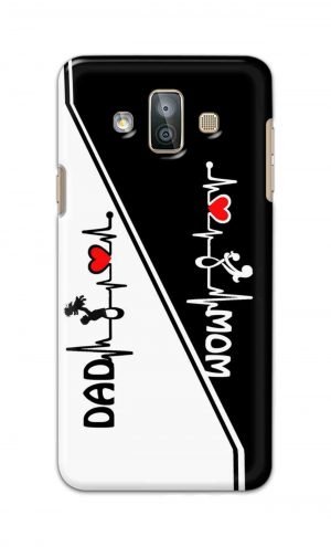 For SamsungGalaxy J7 Duo Printed Mobile Case Back Cover Pouch (Mom Dad)