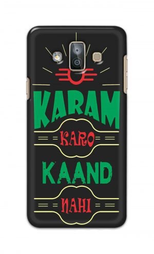 For SamsungGalaxy J7 Duo Printed Mobile Case Back Cover Pouch (Karam Karo Kaand Nahi)