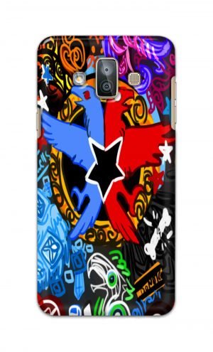For SamsungGalaxy J7 Duo Printed Mobile Case Back Cover Pouch (Colorful Eagle)