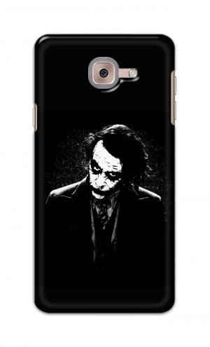 For Samsung Galaxy J7 Max Printed Mobile Case Back Cover Pouch (Joker Black And White)