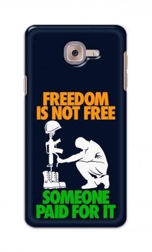 For Samsung Galaxy J7 Max Printed Mobile Case Back Cover Pouch (Freedom Is Not Free)