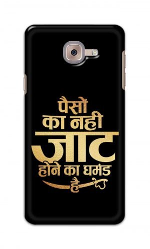 For Samsung Galaxy J7 Max Printed Mobile Case Back Cover Pouch (Paison Ka Nahi Jaat Hone Ka Ghamand Hai)