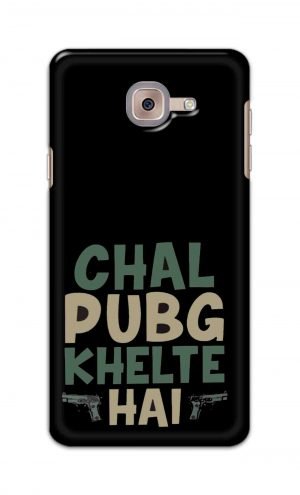 For Samsung Galaxy J7 Max Printed Mobile Case Back Cover Pouch (Pubg Khelte Hain)