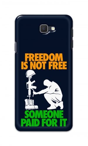 For Samsung Galaxy J7 Prime Printed Mobile Case Back Cover Pouch (Freedom Is Not Free)
