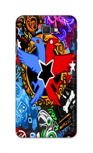 For Samsung Galaxy J7 Prime Printed Mobile Case Back Cover Pouch (Colorful Eagle)