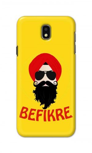 For Samsung Galaxy J 7Pro Printed Mobile Case Back Cover Pouch (Sardar Ji Befikre)