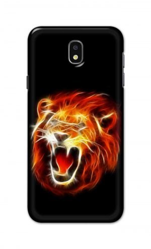 For Samsung Galaxy J 7Pro Printed Mobile Case Back Cover Pouch (Lion Fire)