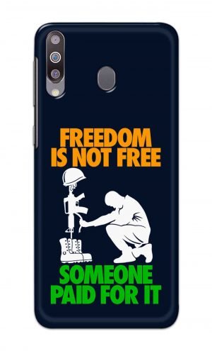 For Samsung Galaxy M30 Printed Mobile Case Back Cover Pouch (Freedom Is Not Free)
