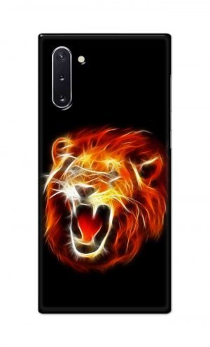 For Samsung Galaxy Note 10 Printed Mobile Case Back Cover Pouch (Lion Fire)
