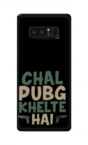 For Samsung Galaxy Note 8 Printed Mobile Case Back Cover Pouch (Pubg Khelte Hain)