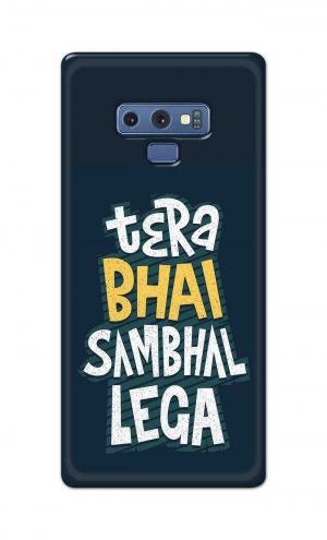 For Samsung Galaxy Note 9 Printed Mobile Case Back Cover Pouch (Tera Bhai Sambhal Lega)