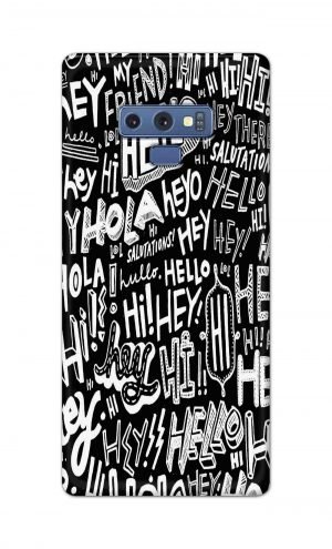 For Samsung Galaxy Note 9 Printed Mobile Case Back Cover Pouch (Black And White Graffiti)