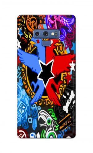 For Samsung Galaxy Note 9 Printed Mobile Case Back Cover Pouch (Colorful Eagle)