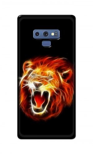 For Samsung Galaxy Note 9 Printed Mobile Case Back Cover Pouch (Lion Fire)