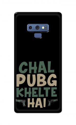 For Samsung Galaxy Note 9 Printed Mobile Case Back Cover Pouch (Pubg Khelte Hain)