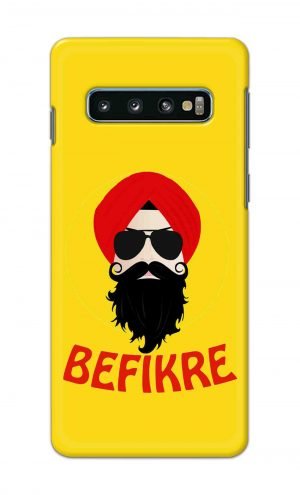 For Samsung Galaxy S10 Plus Printed Mobile Case Back Cover Pouch (Sardar Ji Befikre)