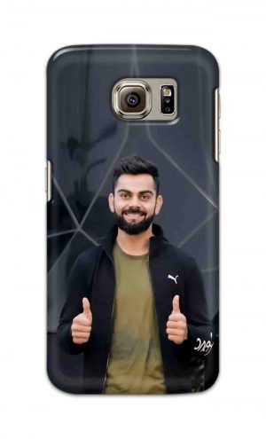 For Samsung Galaxy S6 Printed Mobile Case Back Cover Pouch (Virat Kohli)
