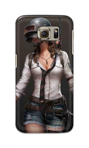 For Samsung Galaxy S6 Printed Mobile Case Back Cover Pouch (Pubg Girl)