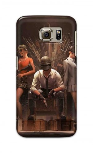 For Samsung Galaxy S6 Printed Mobile Case Back Cover Pouch (Pubg Sitting)
