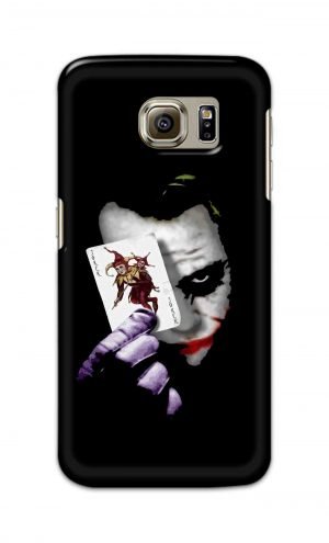For Samsung Galaxy S6 Printed Mobile Case Back Cover Pouch (Joker Card In Hand)