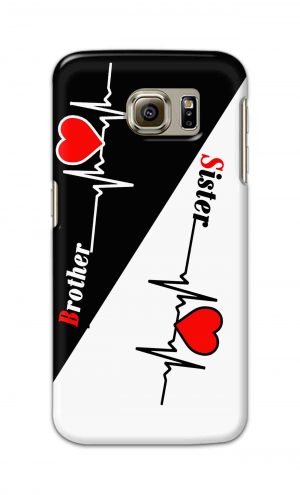 For Samsung Galaxy S6 Printed Mobile Case Back Cover Pouch (Brother Sister)