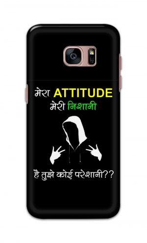 For Samsung Galaxy S7 edge Printed Mobile Case Back Cover Pouch (Mera Attitude Meri Nishani)