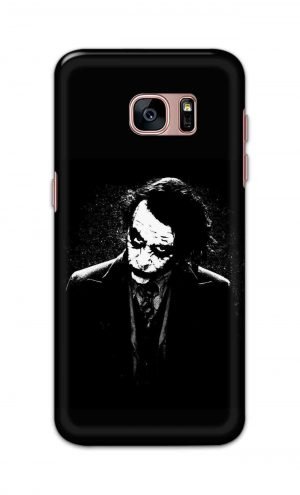 For Samsung Galaxy S7 edge Printed Mobile Case Back Cover Pouch (Joker Black And White)
