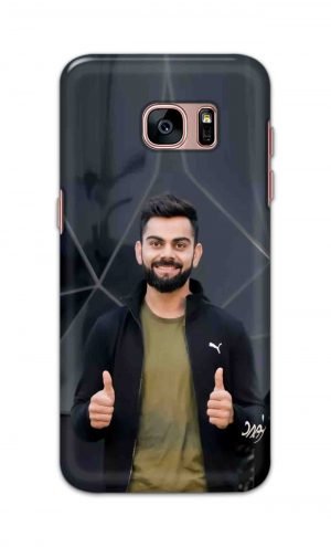 For Samsung Galaxy S7 edge Printed Mobile Case Back Cover Pouch (Virat Kohli)